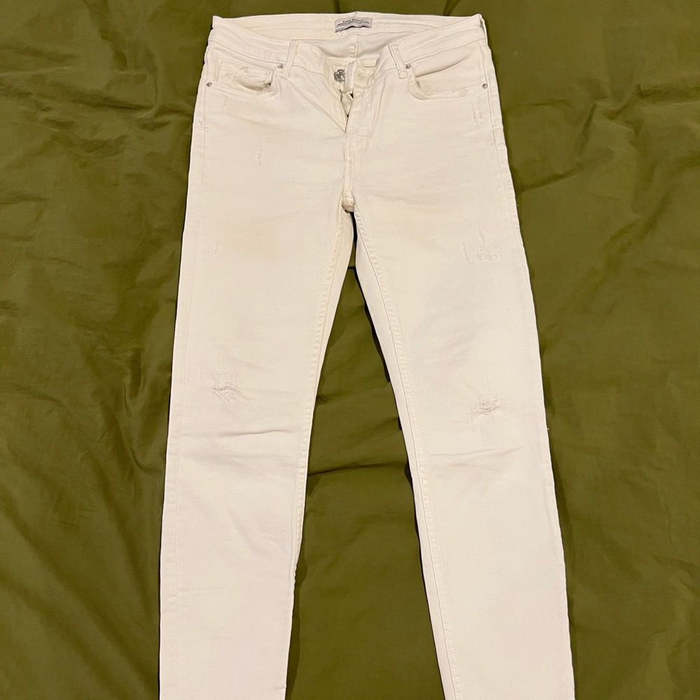 Zara white skinny jeans size 38